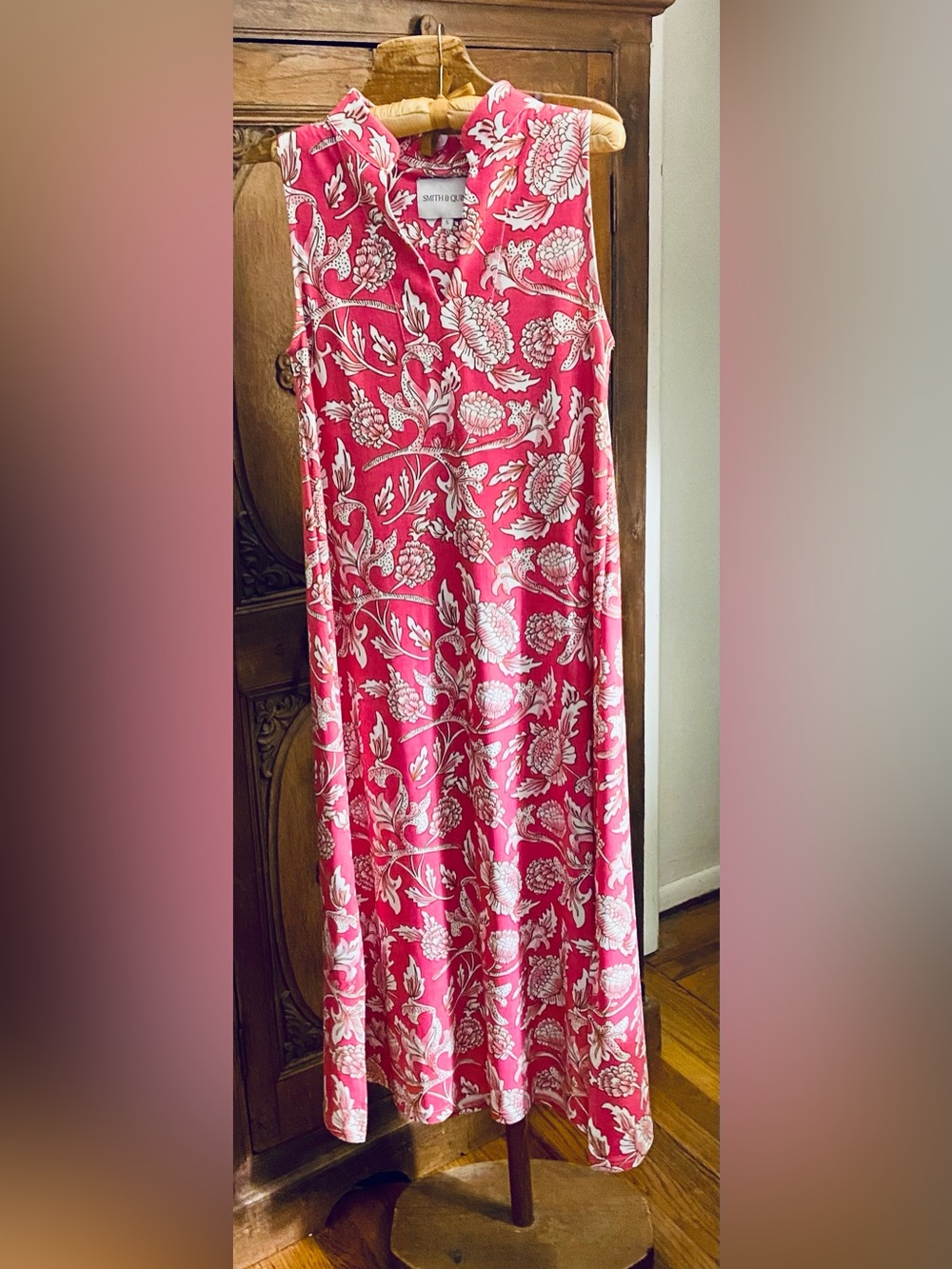 SMITH & QUINN Pink Floral Maxi Dress. Size S.